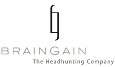 Das Logo der Personalberatung BrainGain in Düsseldorf - Ihr Headhunter in der Branchen Energie, Automotive, Anlagenbau und Elektrotechnik.